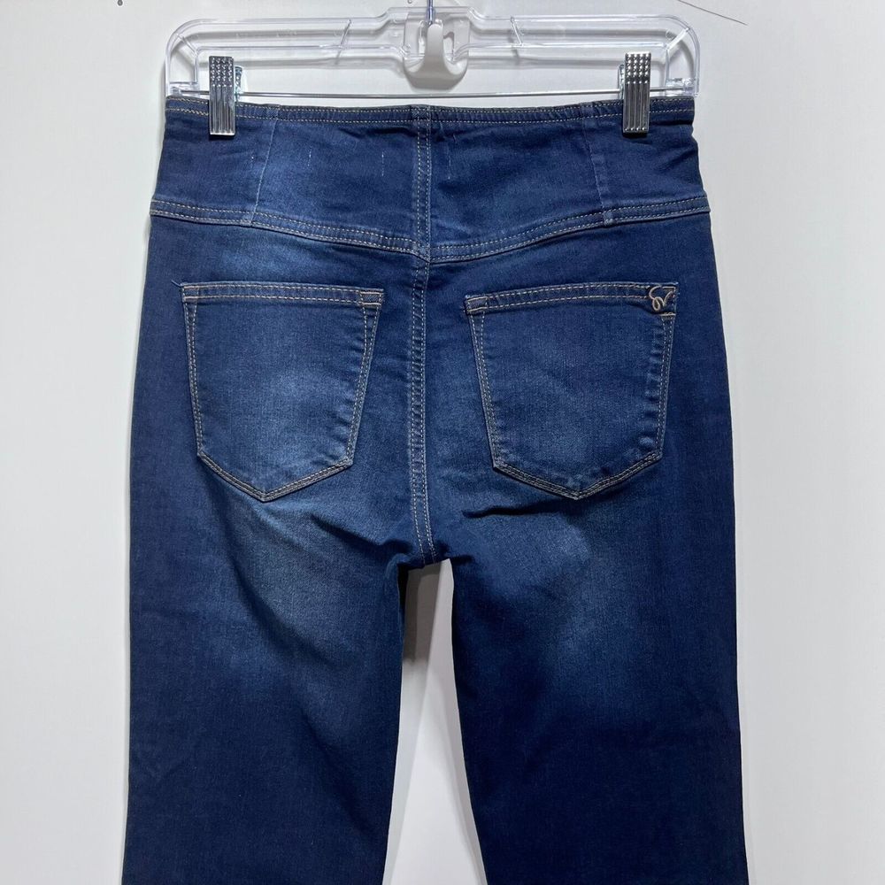 Sofia Jeans by Sofia Vergara Melisa Super High Rise Sz 4 Flare Pull On Dark Wash - Picture 13 of 16